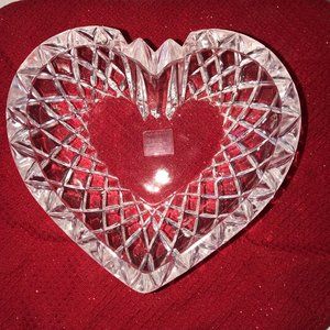 Christopher Stuart Austrian Crystal Heart Candy Nut Dish Bowl Valentine's Day